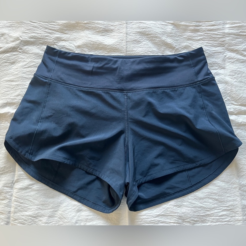 Women's Lululemon Speed Up Shorts, navy blue